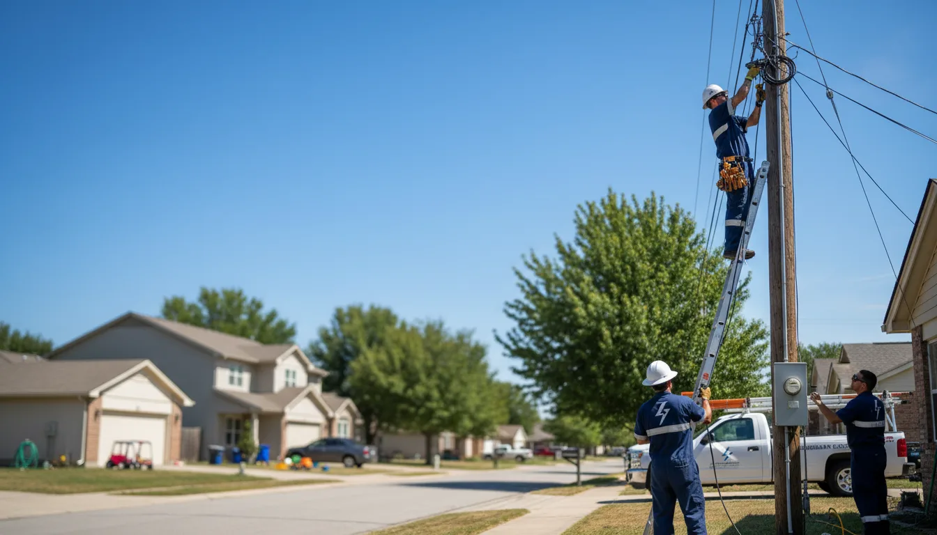 Residential electrician providing installation services in Ruso, ND
